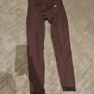 Gymshark Vital Seamless Cherry Brown Marl Leggings Size Small